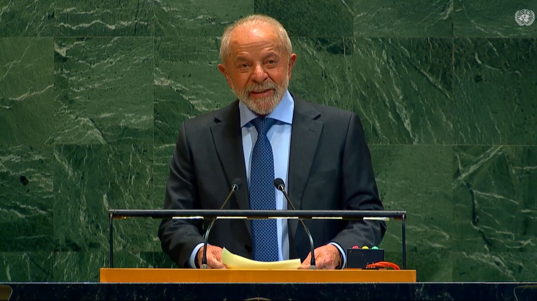 Lula fala durante conferência sobre solução de dois Estados na ONU