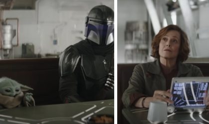 Pedro Pascal e Sigourney Weaver estrelam trailer de "Mandaloriano e Grogu"