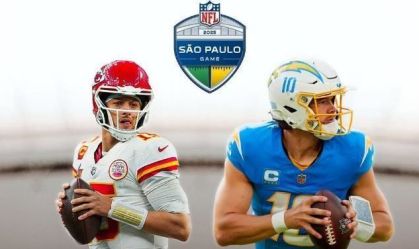 Patrick Mahomes, dos Cheifs, e Justin Herbert, dos Chargers, estarão em em campo na Neo Química Arena