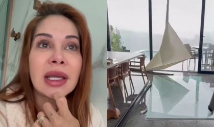 Maíra Cardi chora ao relatar susto em casa na reta final da gravidez