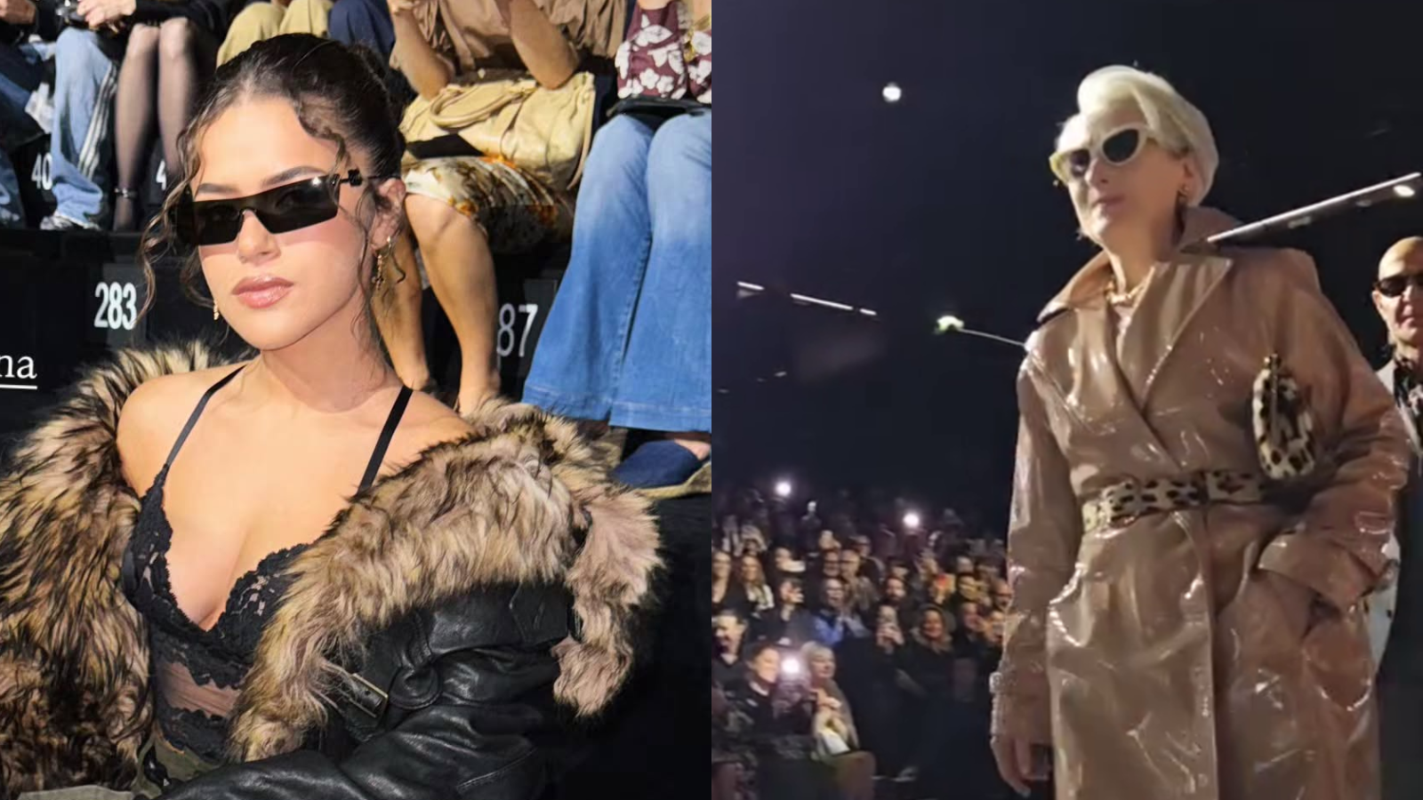 Maisa encontrou Meryl Streep em um desfile em Milão