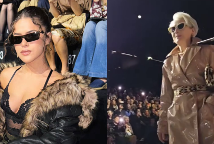 Maisa registra Meryl Streep em desfile caracterizada como Miranda; veja