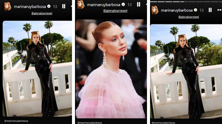 Marina Ruy Barbosa relembra produções assinadas por Giorgio Armani • Instagram/ Marina Ruy Barbosa