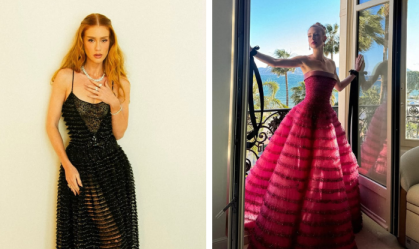 Marina Ruy Barbosa homenageia Giorgio Armani e relembra looks do estilista