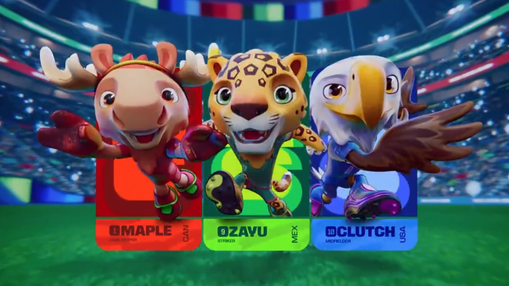 Maple (Canadá), Zayu (México) e Clutch (Estados Unidos) são os mascotes da Copa do Mundo de 2026