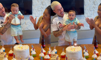 Após término, MC Daniel e Lorena Maria se encontram em mesversário do filho
