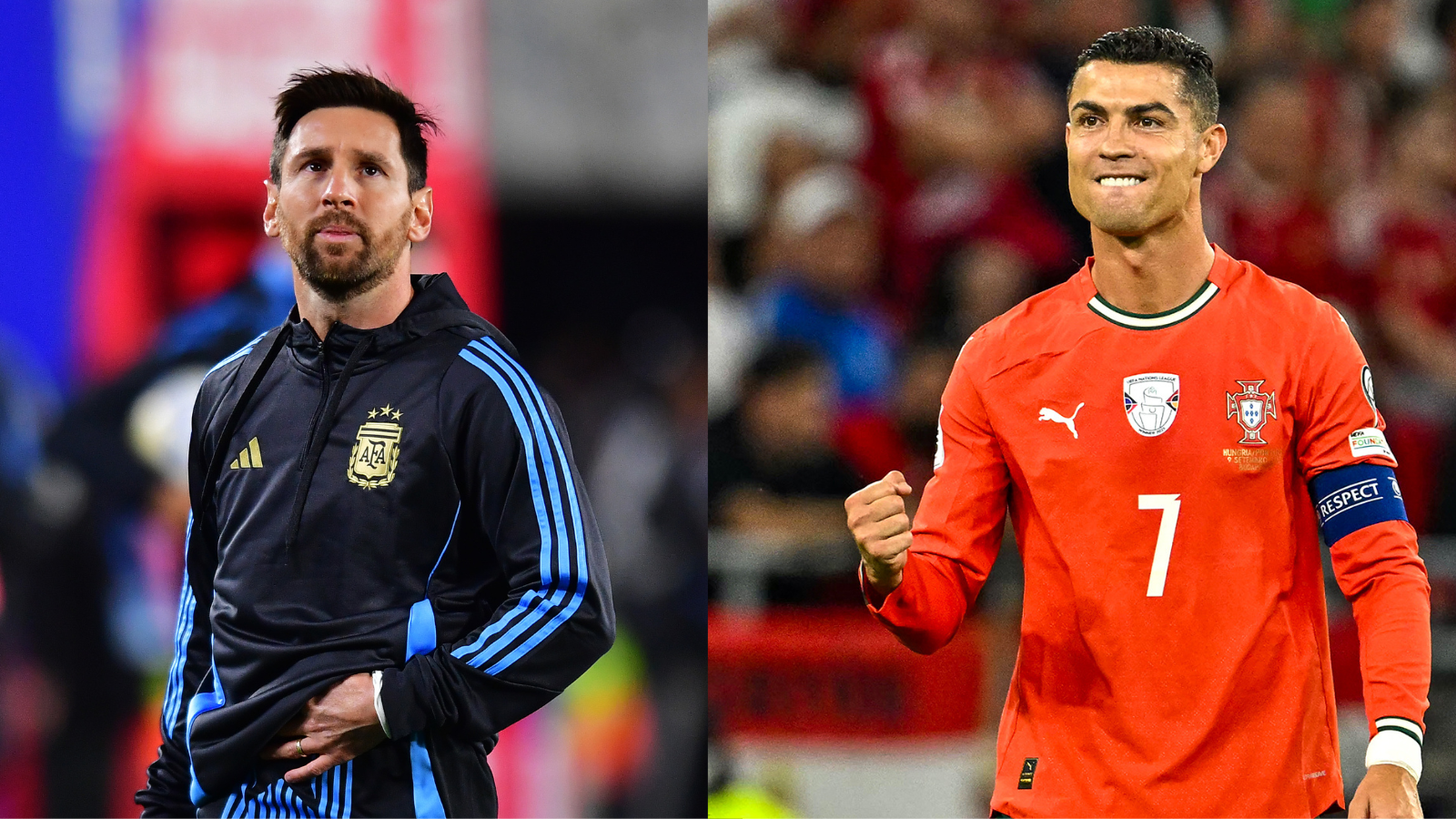 Os craques Lionel Messi e Cristiano Ronaldo