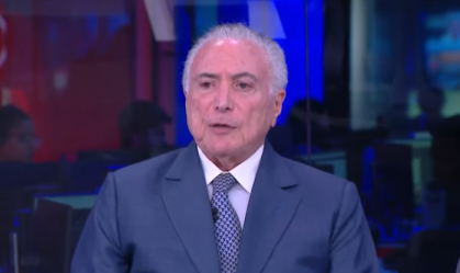 Temer à CNN: Sugeri a Paulinho que os envolvidos no 8/1 fiquem inelegíveis