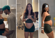 Ex-Fazenda, Nathalia Valente, mostra vlog de parto "sem dor": "Escolhida"