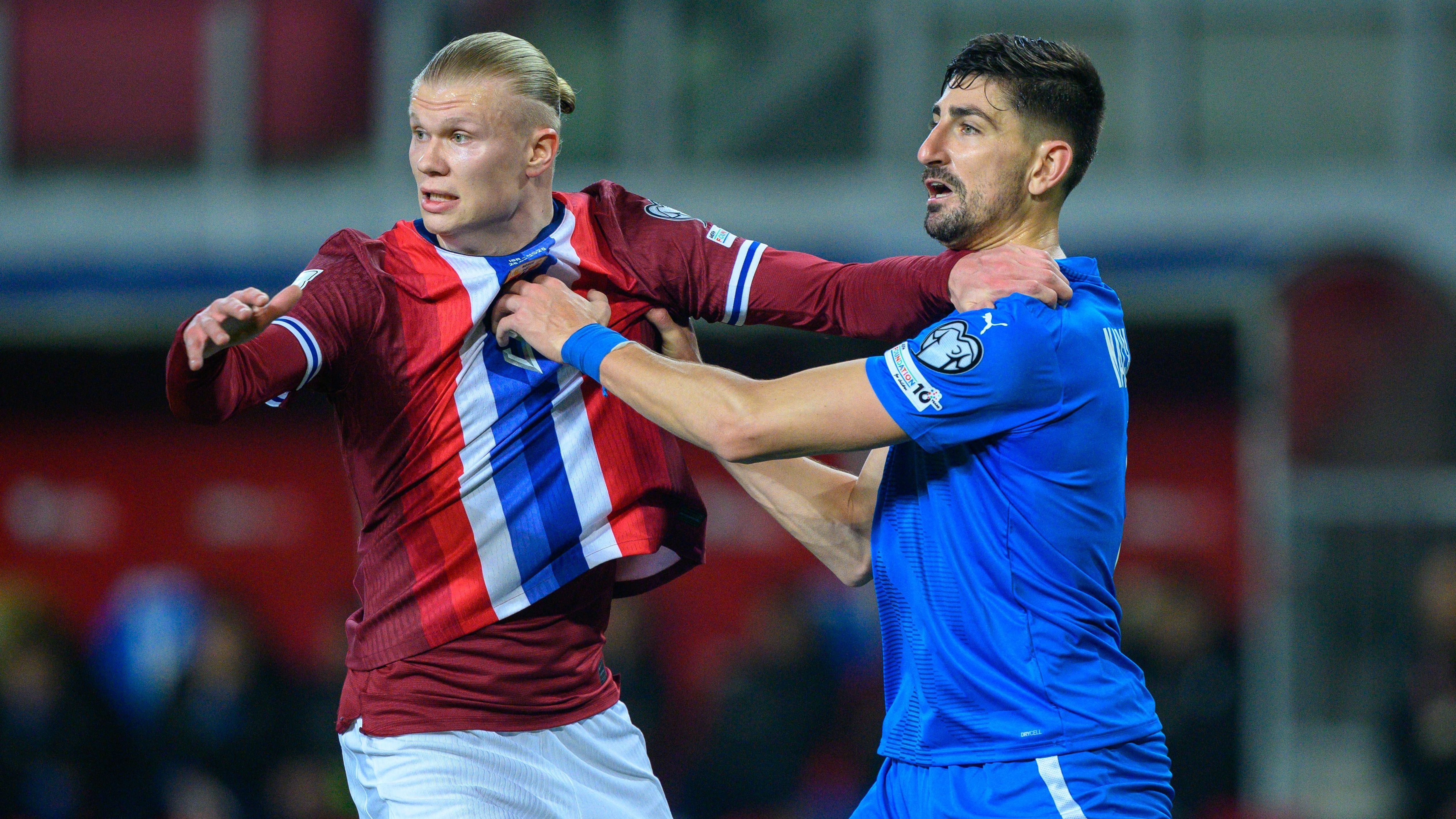 Noruega e Israel durante confronto pelas Eliminatórias da Copa do Mundo