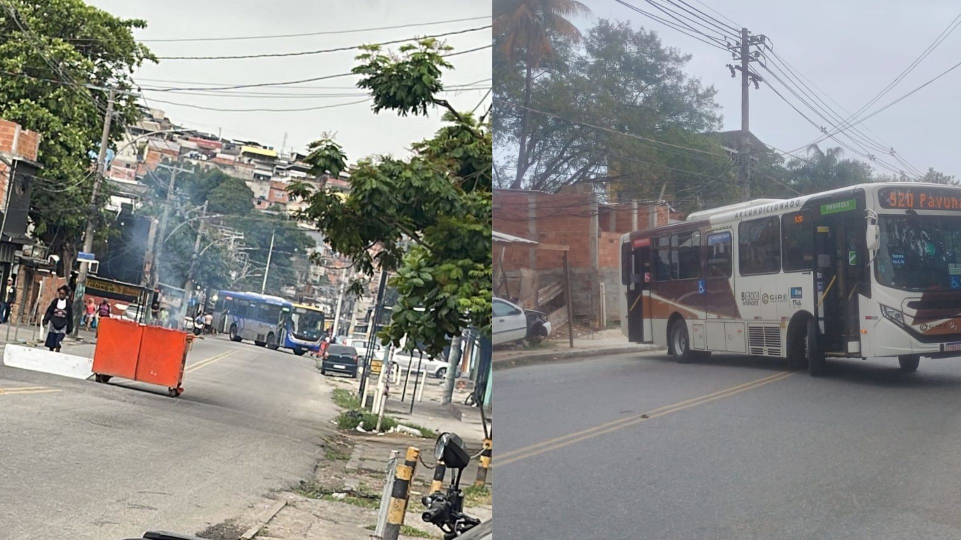 ônibus barricadas