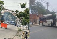 Ônibus são usados como barricadas em Costa Barros e linhas são desviadas