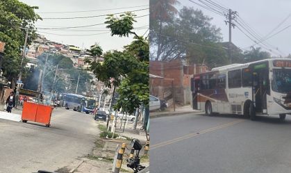 Ônibus são usados como barricadas em Costa Barros e linhas são desviadas