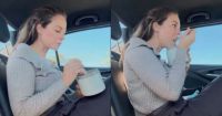 Paolla Oliveira almoça marmita no carro e brinca sobre falsa expectativa