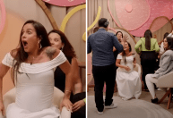 Mulher entra em trabalho de parto em gravação com Peixinho e Kalimann