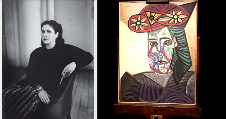A pintura “Busto de uma mulher com um chapéu florido” retrata a fotógrafa e pintora francesa Dora Maar — uma das amantes e musas mais famosas de Picasso • Reuters