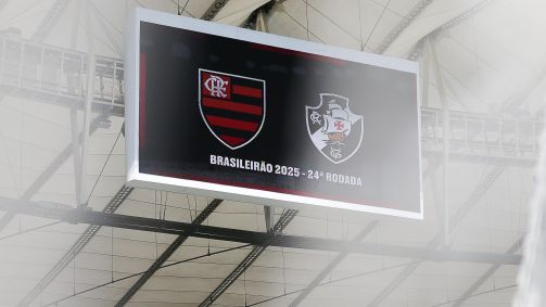 Placar do Maracanã pronto para Flamengo x Vasco