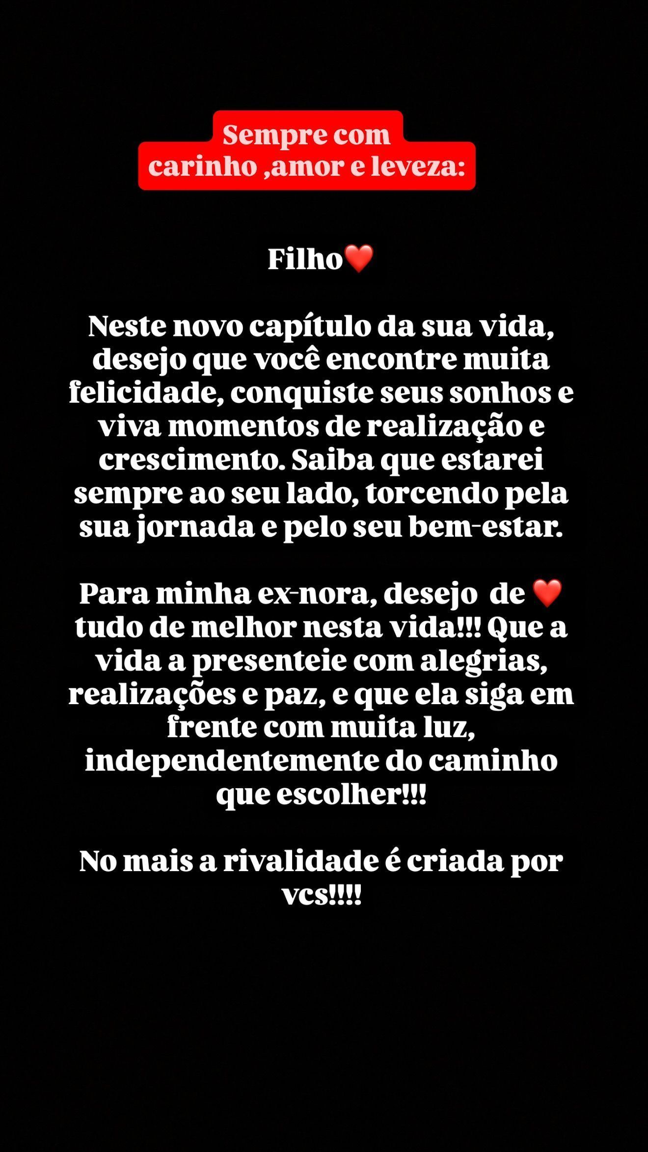 Poliana Rocha deseja felicidade a Zé Felipe e Virgínia Fonseca após divórcio dos dois • Instagram/Poliana Rocha