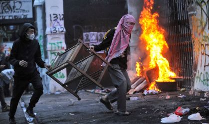 Protesto em Bandung, na Indonésia