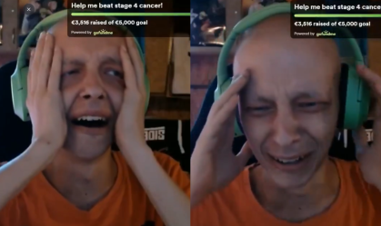 Streamer se desespera ao perder US$ 31 mil para tratar câncer raro; veja