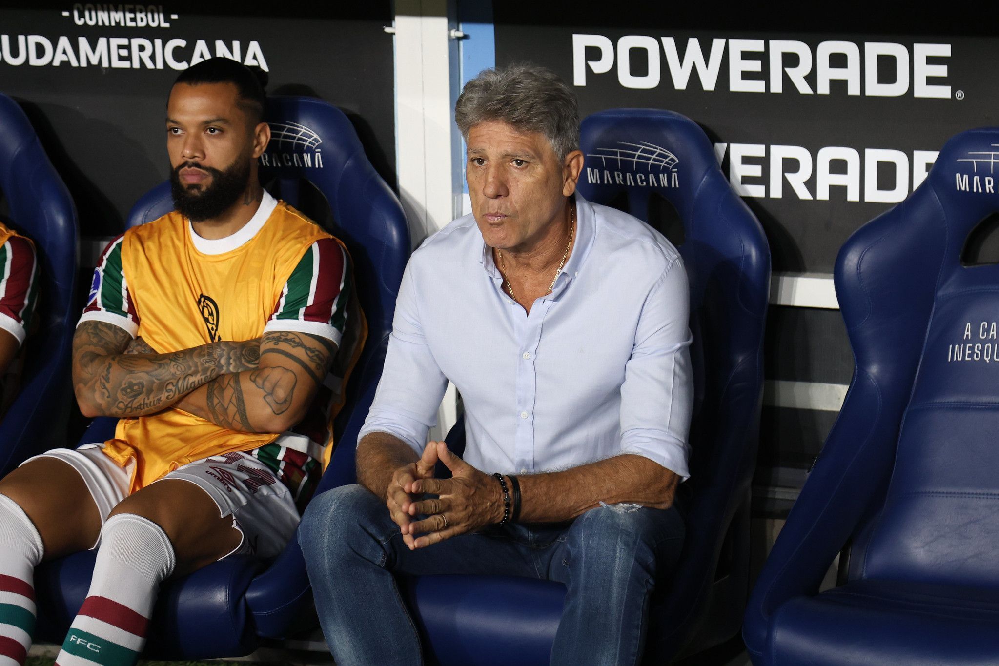 Renato Gaúcho antes de Fluminense x Lanús, pela Copa Sul-Americana