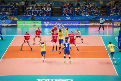 Brasil e Rússia se enfrentaram no Mundial de Vôlei Masculino em 2018