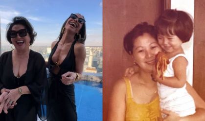 Sabrina Sato resgata fotos da infância ao parabenizar a mãe, Kika; veja