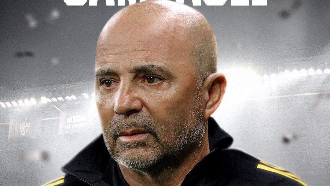 Jorge Sampaoli no anúncio da volta ao Atlético-MG
