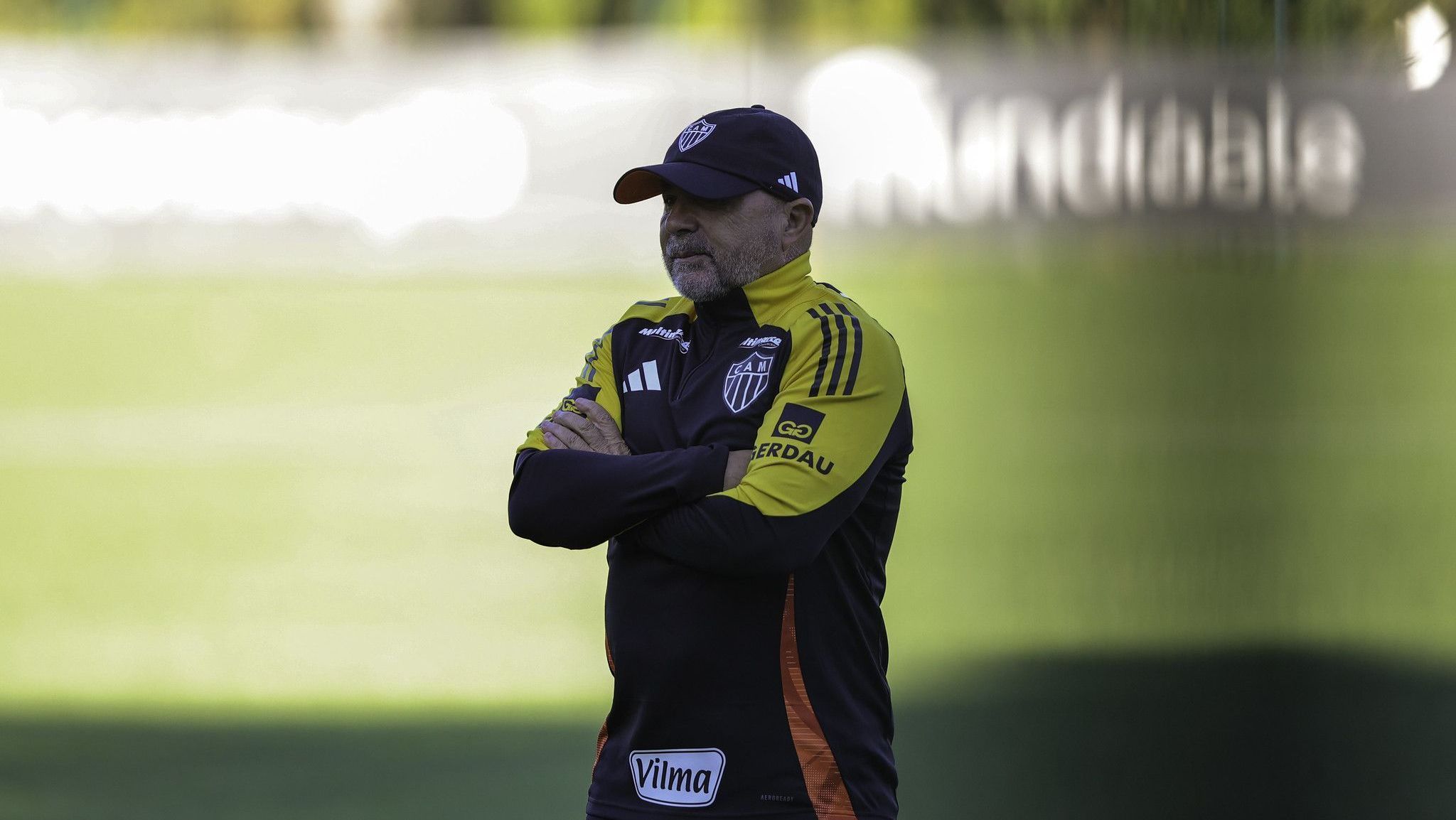 Sampaoli em seu primeiro treino no retorno ao Atlético-MG
