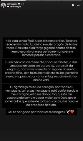 Filha de Schynaider Moura, Anne Marie morreu aos 16 anos na última semana • Instagram/Schynaider Moura