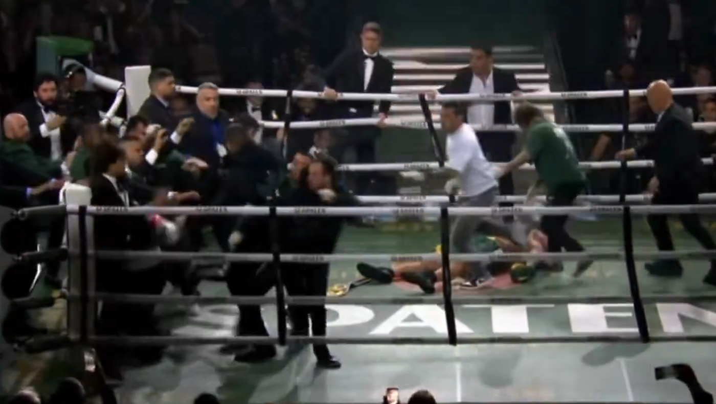 Luta entre Popó e Wanderlei Silva terminou em confusão entre as equipes dos dois lutadores