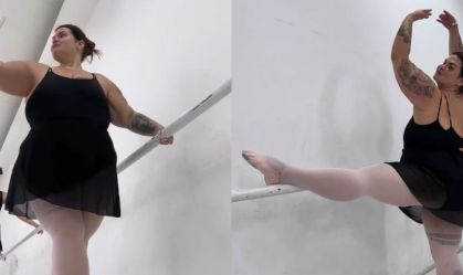 Thais Carla volta às aulas de balé após perder mais de 50 kg