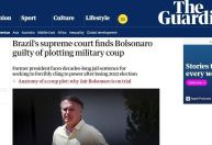 Condenação de Bolsonaro por plano de golpe repercute na imprensa mundial
