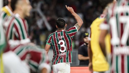 Thiago Silva marcou o gol da classificação do Fluminense na Copa do Brasil