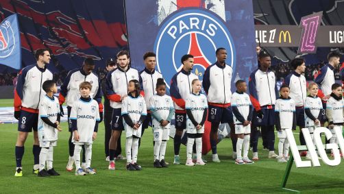 Time do PSG em partida da Ligue 1