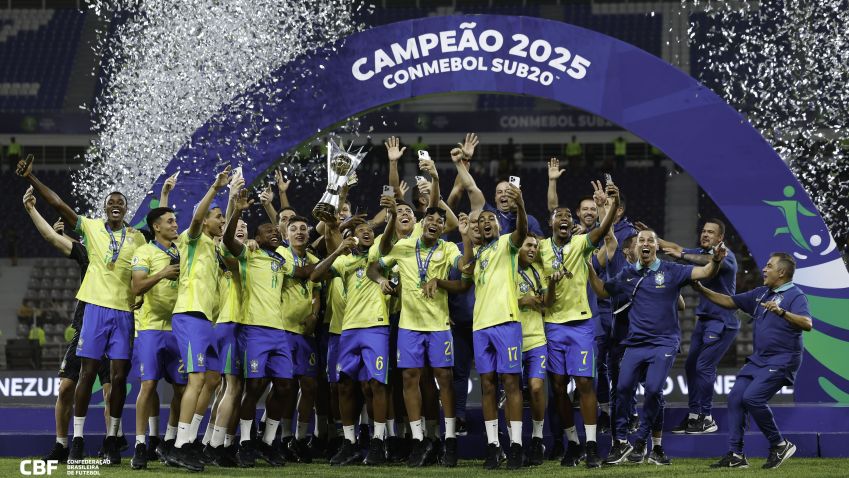 Seleção Brasileira conquistou o último Sul-Americano Sub-20 • Foto: Rafael Ribeiro/ CBF