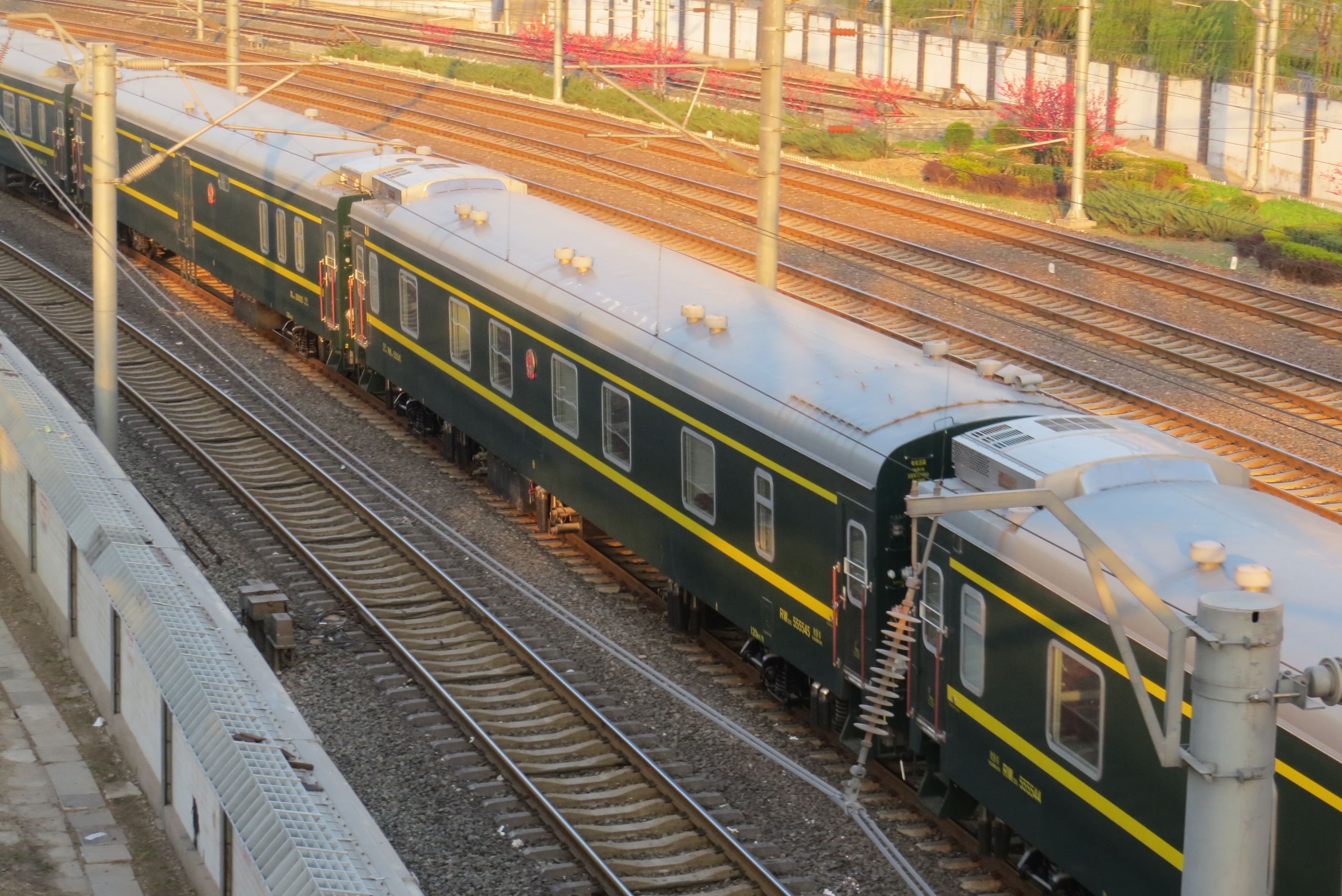 Trem utilizado por Kim Jong-un, líder da Coreia do Norte • Reprodução