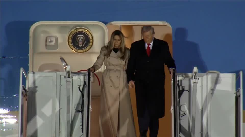Donald Trump e Melania Trump chegam ao Reino Unido para uma segunda visita de Estado