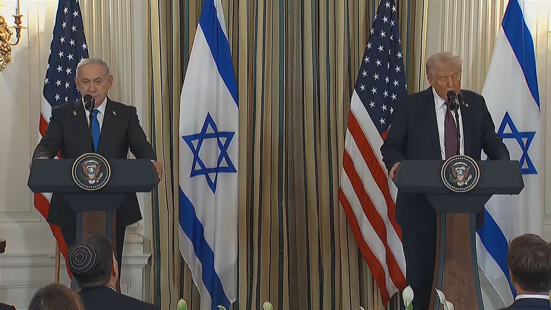 Coletiva de Donald Trump e Benjamin Netanyahu