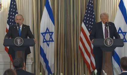 Coletiva de Donald Trump e Benjamin Netanyahu