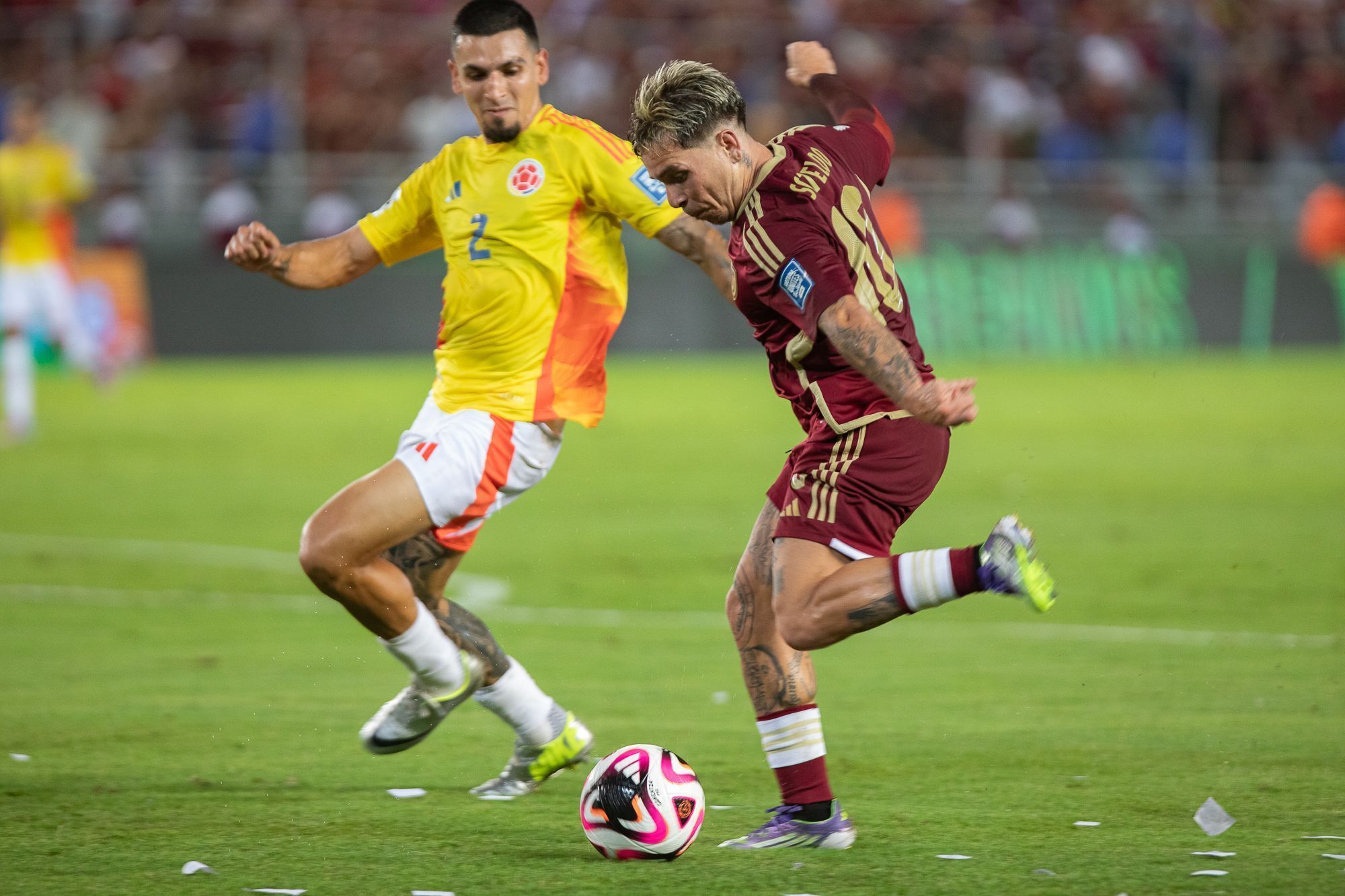 Lance de Venezuela x Colômbia, pelas Eliminatórias