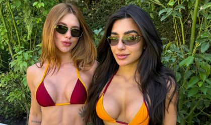 Virginia e Duda Freire combinam biquínis durante viagem à Espanha; veja