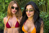 Virginia e Duda Freire combinam biquínis durante viagem à Espanha; veja
