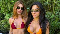 Virginia e Duda Freire combinam biquínis durante viagem à Espanha; veja