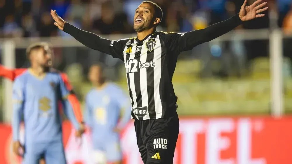 Vitor Hugo marcou um dos gols do Atlético-MG no empate com o Bolívar, pelas quartas de final da Sul-Americana