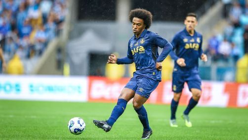 Willian em ação com a camisa do Grêmio