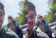 Zé Felipe e Ana Castela pescam juntinhos e ele brinca: "Bora, Pescadeira"