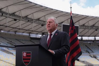 Zico em pronunciamento sobre a nova campanha do Flamengo no Maracanã