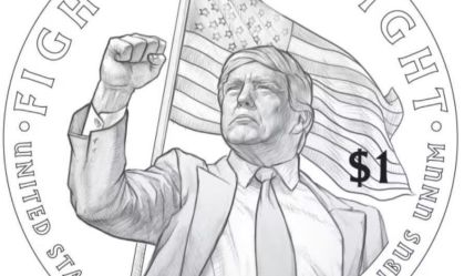 Tesouro avalia moeda de US$ 1 com rosto de Trump para os 250 anos dos EUA