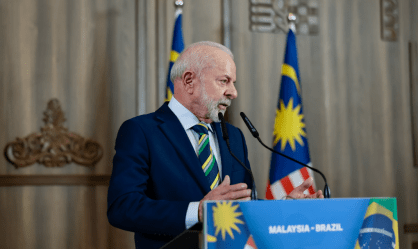 Presidente Luiz Inácio Lula da Silva durante coletiva de imprensa na Malásia